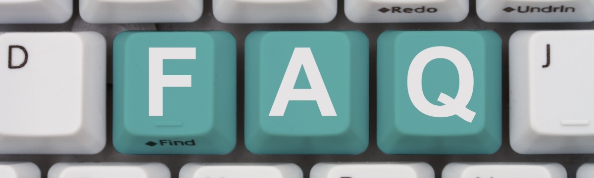 keyboard with the letters FAQ highlighted