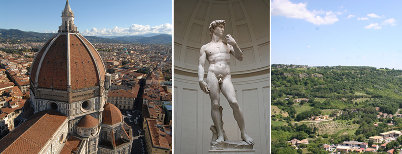 Collage of images in Italy from South Alabama Study Abroad trip.