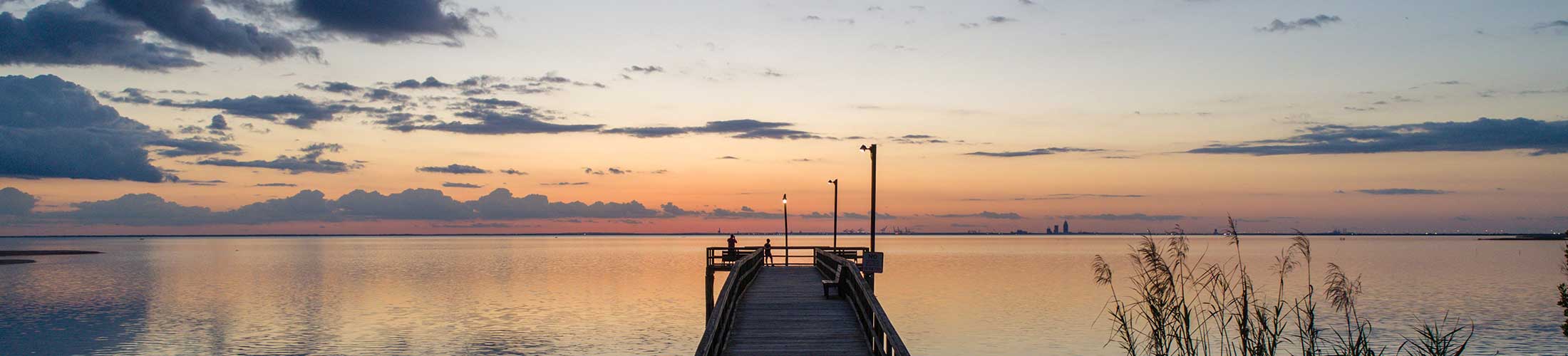 Fairhope pier over Mobile Bay