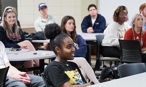 Image of students working in studio.