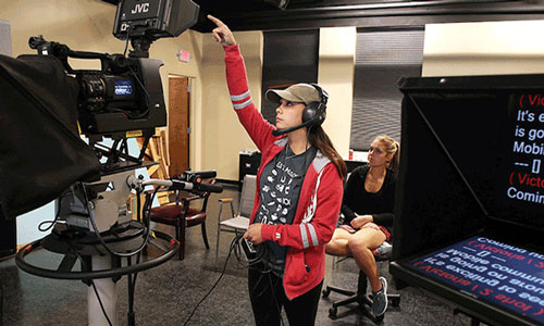 students on a production set