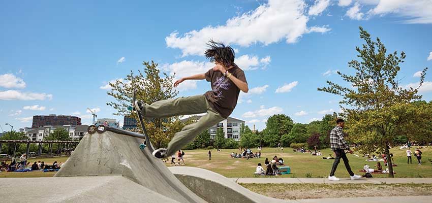 Person on skateboard at skatepark. data-lightbox='featured'