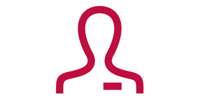 Person behind table icon