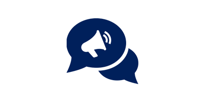 Microphone and talking bubbles icon