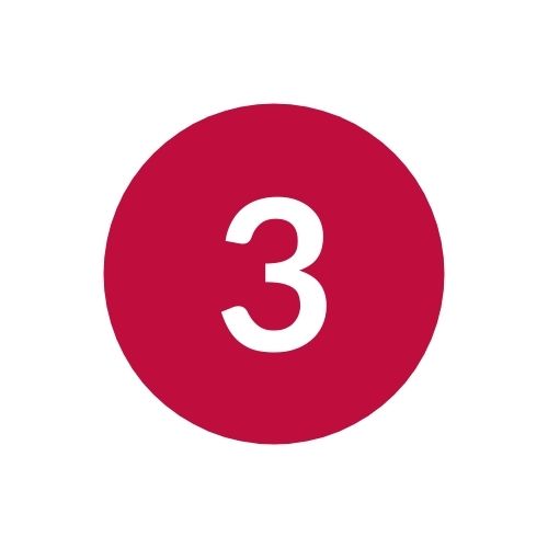 3 in red circle