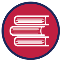2020 Fall Faculty Showcase stacked books icon
