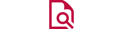 Red file with magnify glass