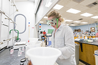 media relations photography -  student in laboratory
