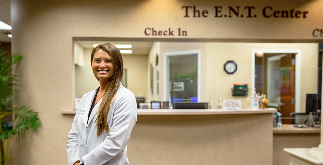 Dr. Cameron Chick, who earned a doctorate at the University of South Alabama, is a clinical audiologist at the Georgia Hearing Institute. data-lightbox='featured'