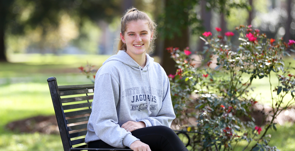 Kaitlyn Reynolds, a freshman from Orlando, Fla., is considering a career as a physical therapist. “Growing up, playing sports, I was always in and out of physical therapy, so it’s something I’m comfortable with,” she said. data-lightbox='featured'