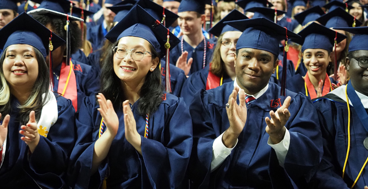 The University of South Alabama is one of only four finalists in the nation for the Association of Public and Land-grant Universities 2022 Degree Completion Award. It is given annually to institutions that have made significant strides in student success, particularly among students from underrepresented backgrounds. data-lightbox='featured'