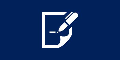 Pen on paper icon