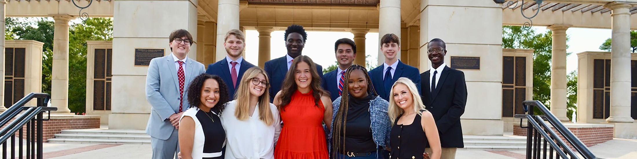 SGA Executive Board outside of Moulton Bell Tower.