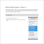 Master Calendar Program - Version 1.2