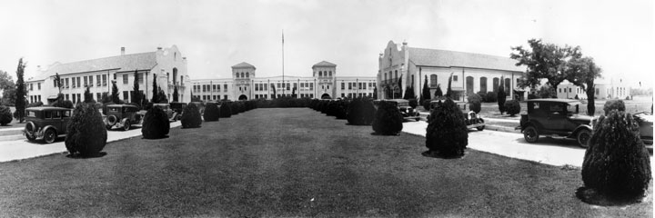 The exterior of Murphy High School just after construction was complete, c. 1930. Erik Overbey Collection