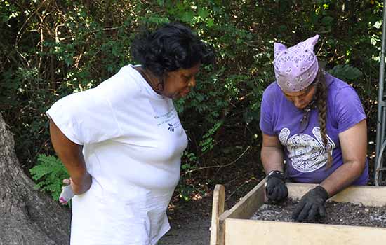 Looking for artifacts at Africa Town